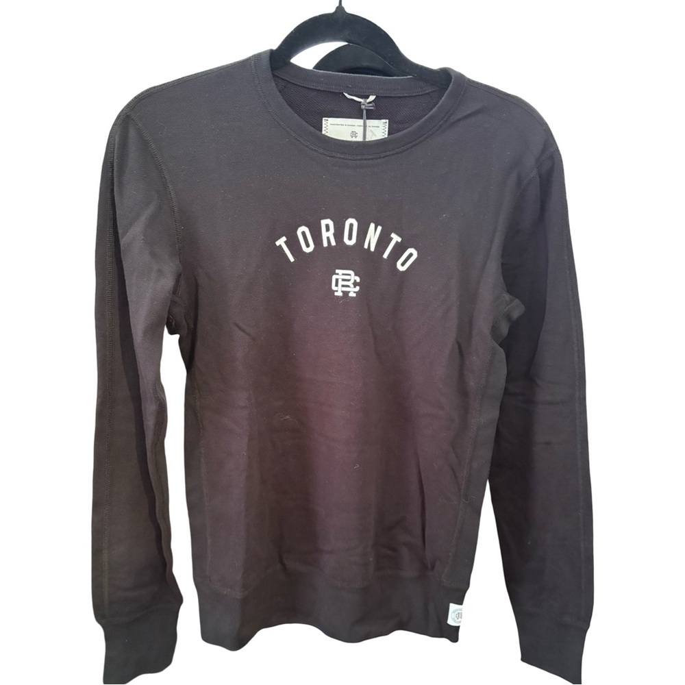 NWT Reigning Champ Black Crewneck Toronto Size XS